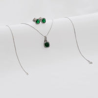 Conjunto Pave Circon Verde